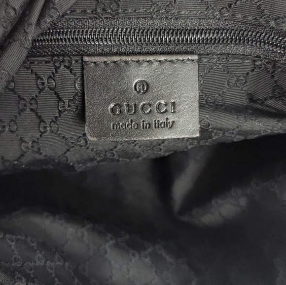 ⭐GUCCI Black Denim Canvas and Leather Crossbody Bag 101620 - Picture 11 of 11